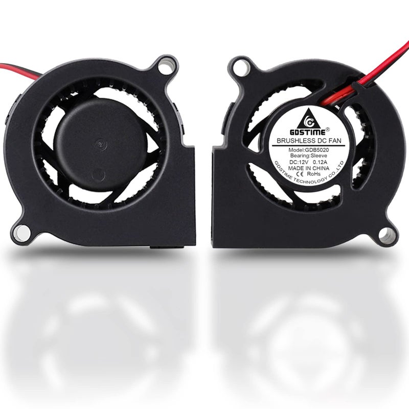 GDSTIME 50mm Turbo Cooling Fan, 12v Blower Fan, 50mm x 20mm DC Brushless Blower Fan Diagonal Hole Distance 57MM - Image 1